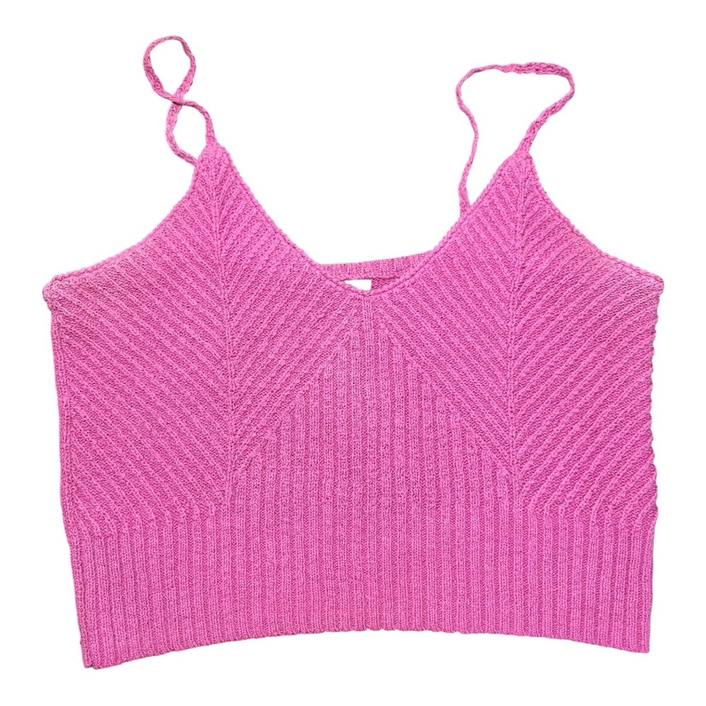 J. CREW Pink Ribbed Sweater Crop Top